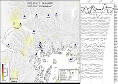 view from Barry Arm seismic energy on 2025-05-17