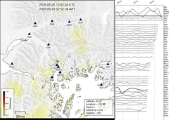 view from Barry Arm seismic energy on 2025-05-25