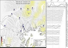 view from Barry Arm seismic energy on 2025-05-25