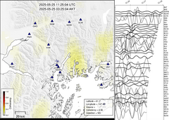 view from Barry Arm seismic energy on 2025-05-25