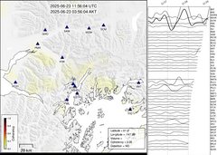 view from Barry Arm seismic energy on 2025-06-23