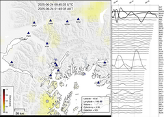 view from Barry Arm seismic energy on 2025-06-24