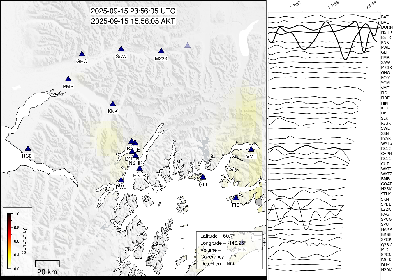 time-lapse frame, Barry Arm seismic energy webcam