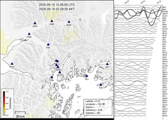 view from Barry Arm seismic energy on 2025-09-18