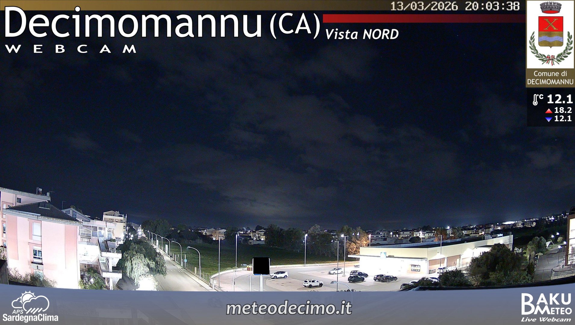 time-lapse frame, Decimomannu Nord webcam