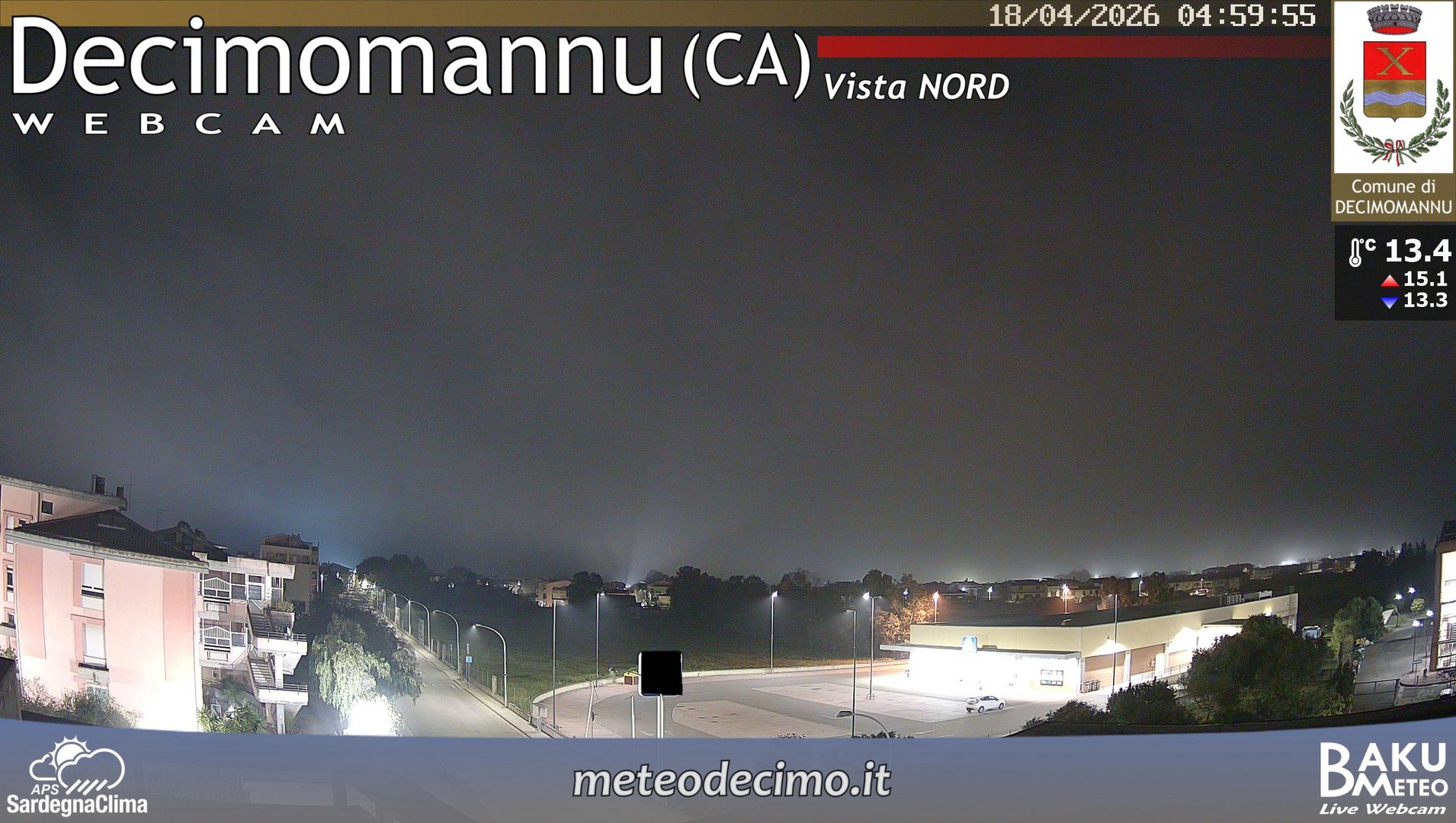 time-lapse frame, Decimomannu Nord webcam