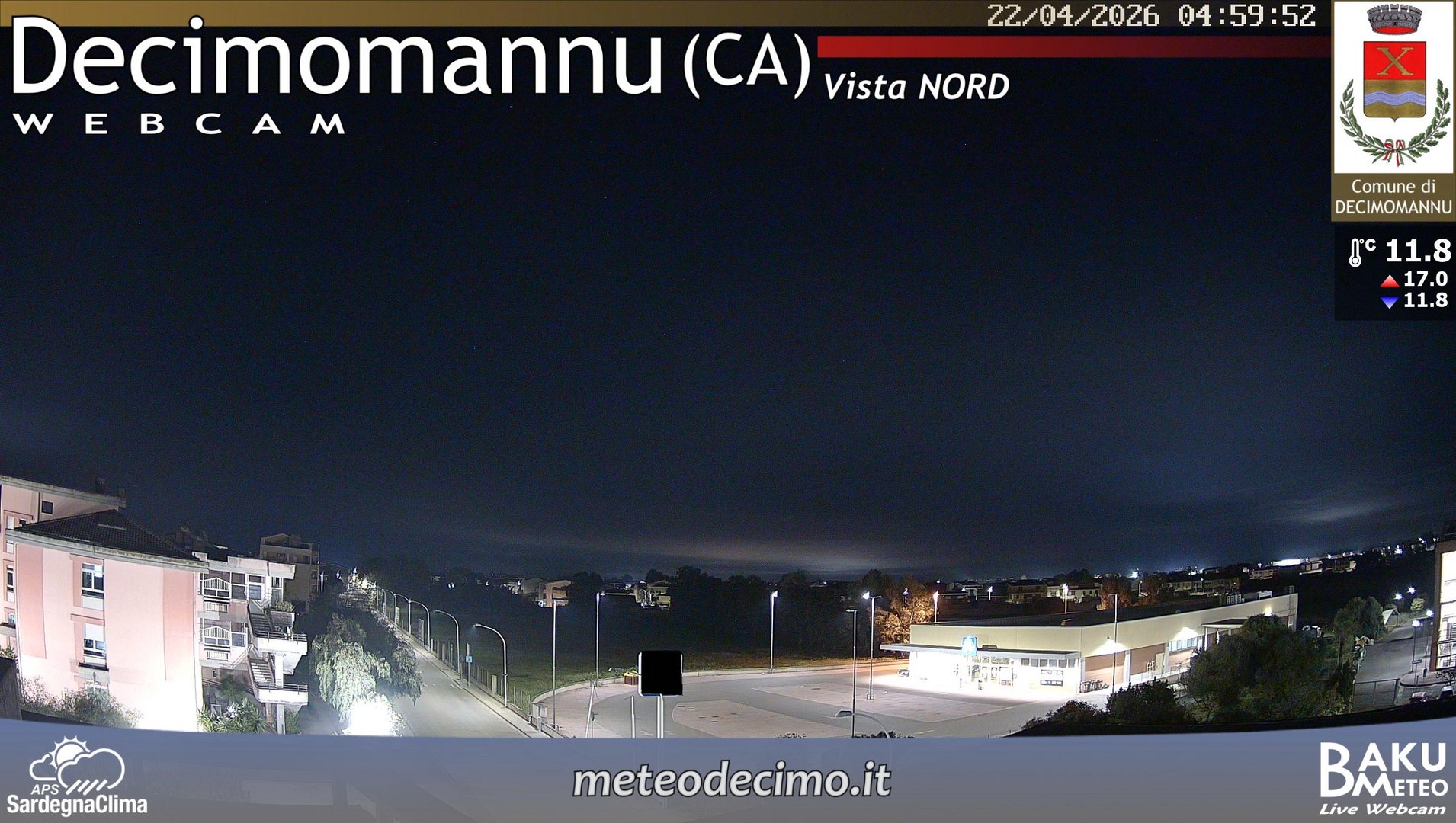time-lapse frame, Decimomannu Nord webcam