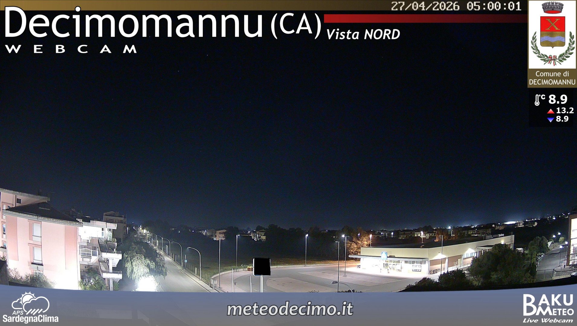 time-lapse frame, Decimomannu Nord webcam
