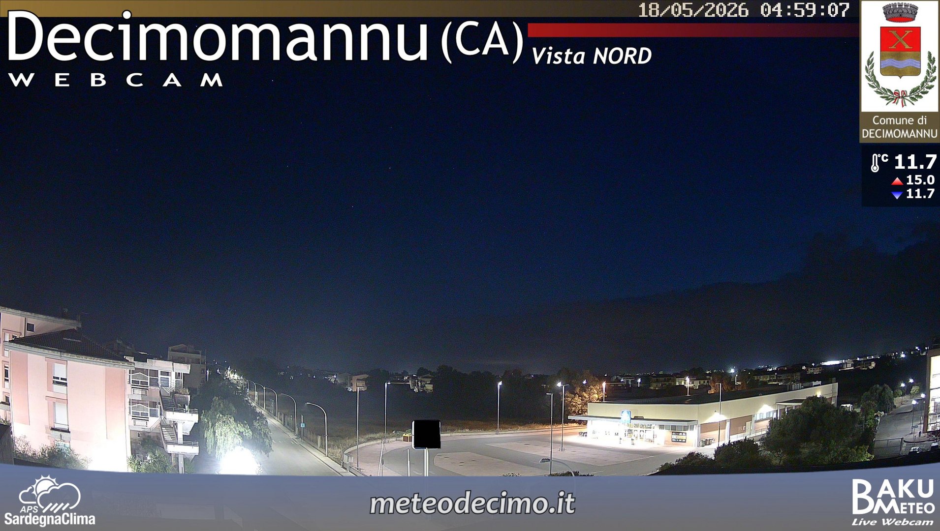 time-lapse frame, Decimomannu Nord webcam