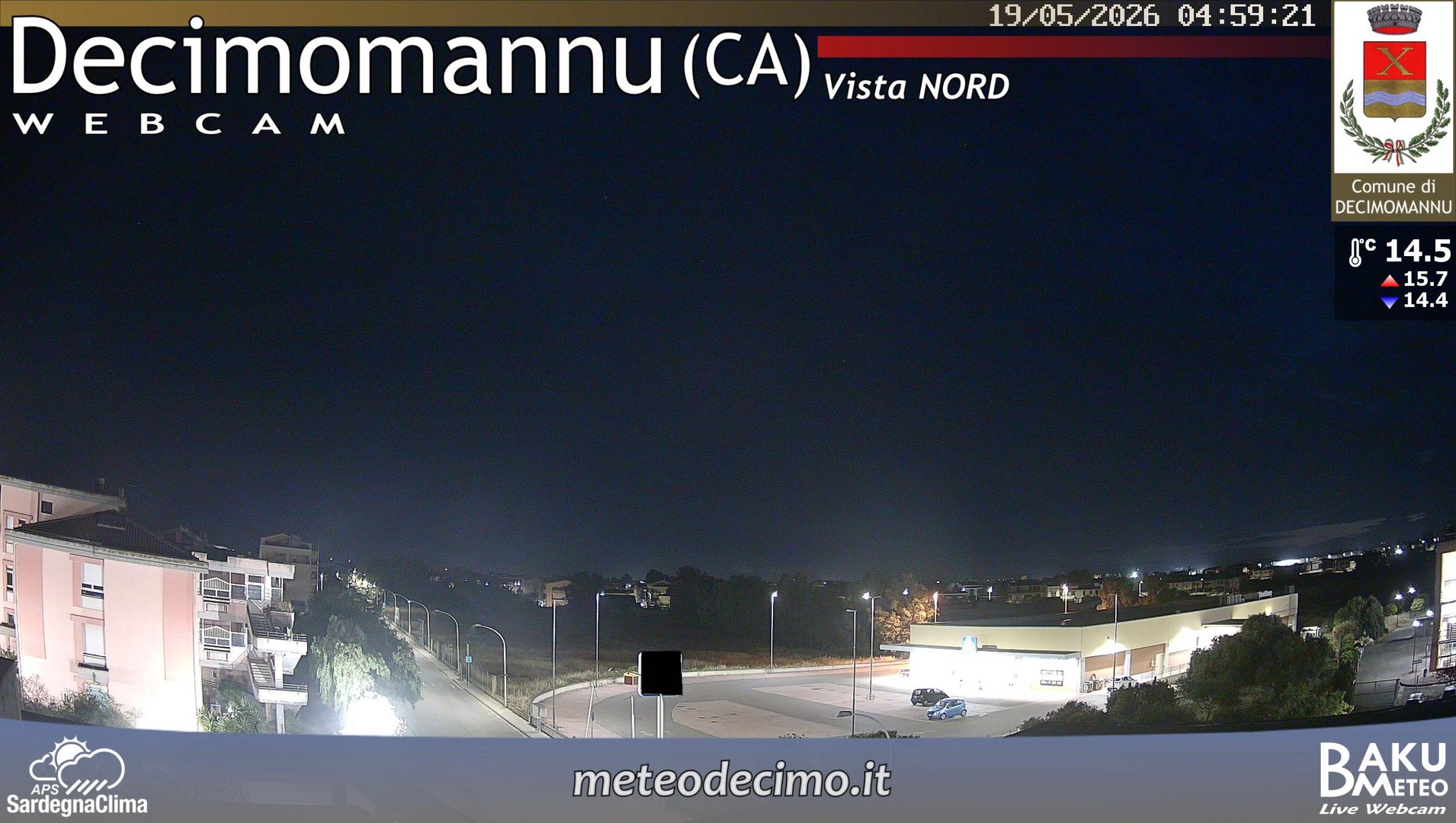 time-lapse frame, Decimomannu Nord webcam