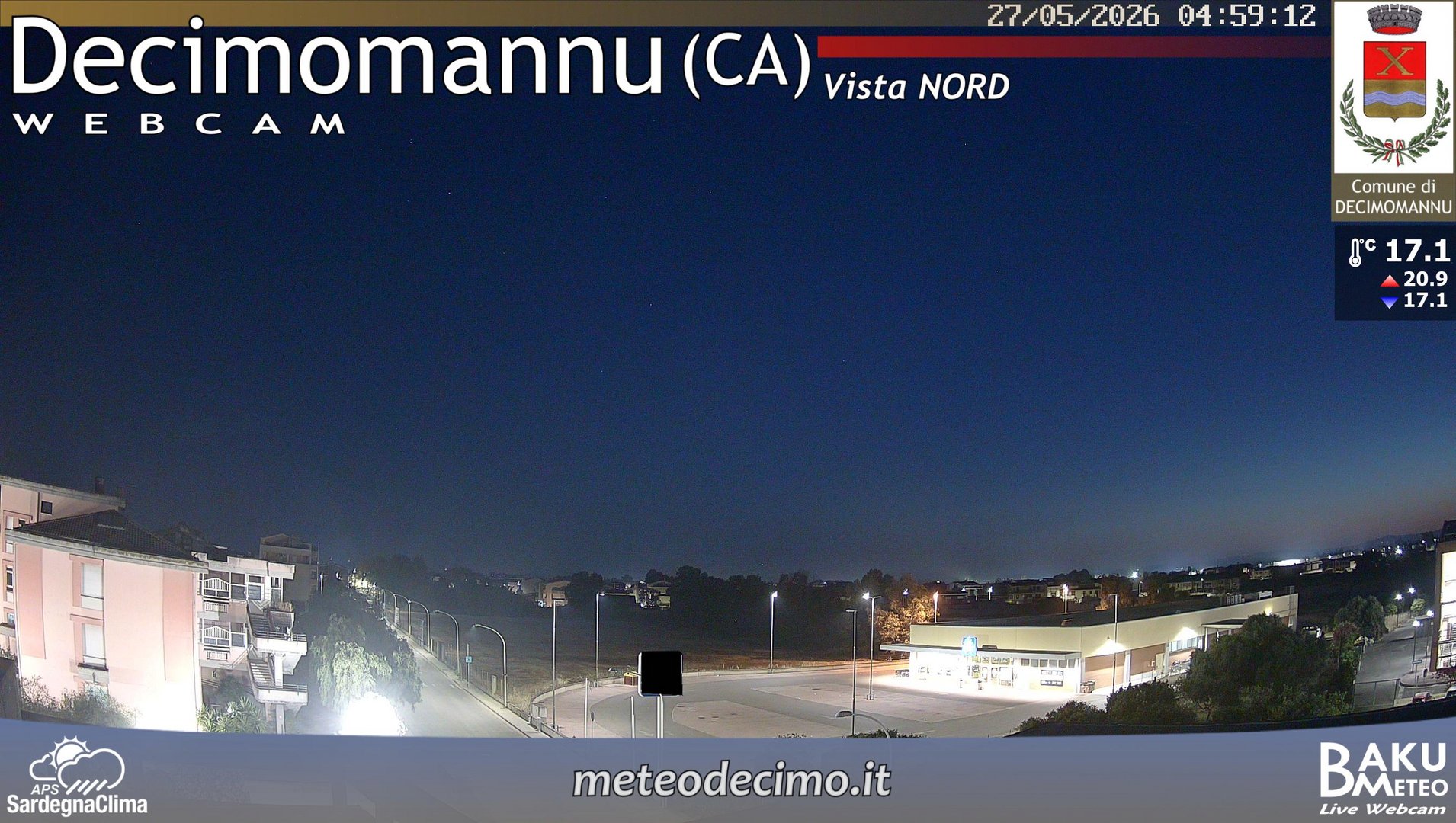 time-lapse frame, Decimomannu Nord webcam