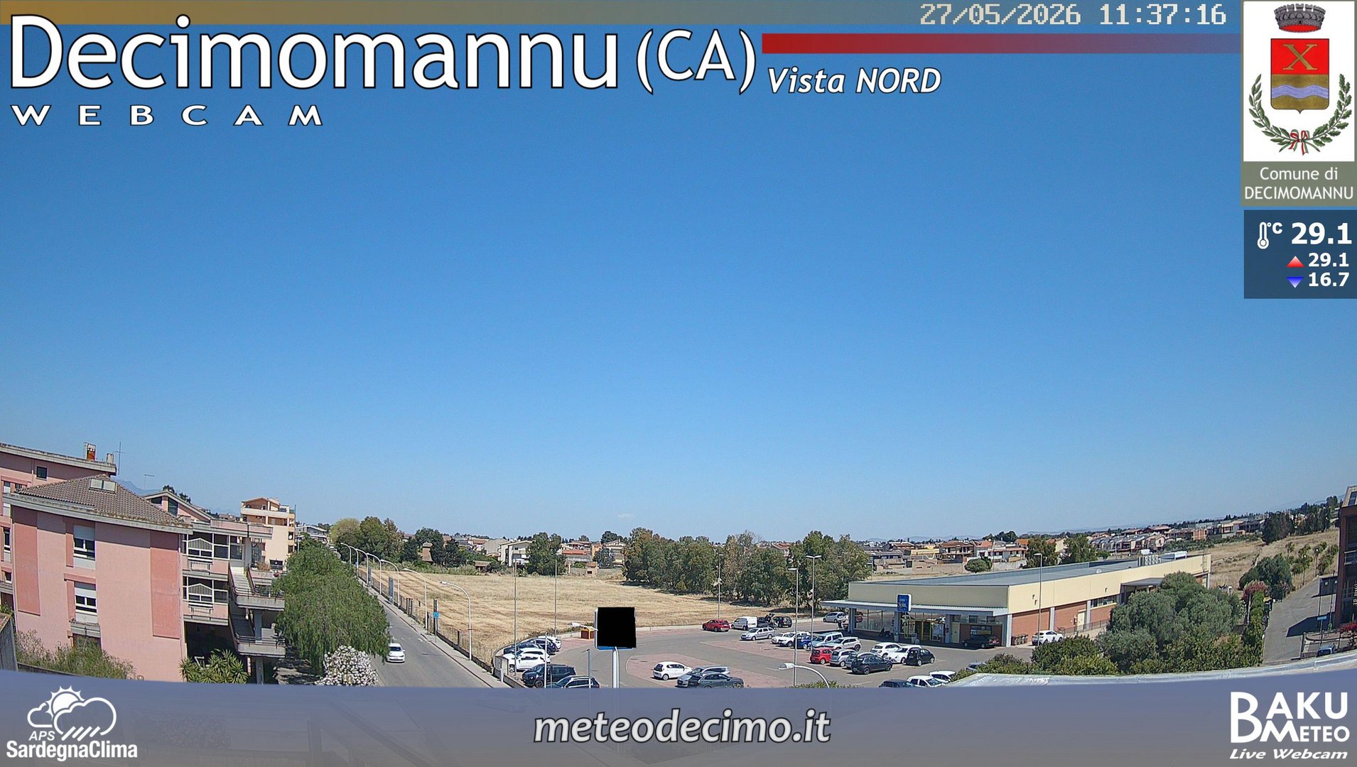 time-lapse frame, Decimomannu Nord webcam