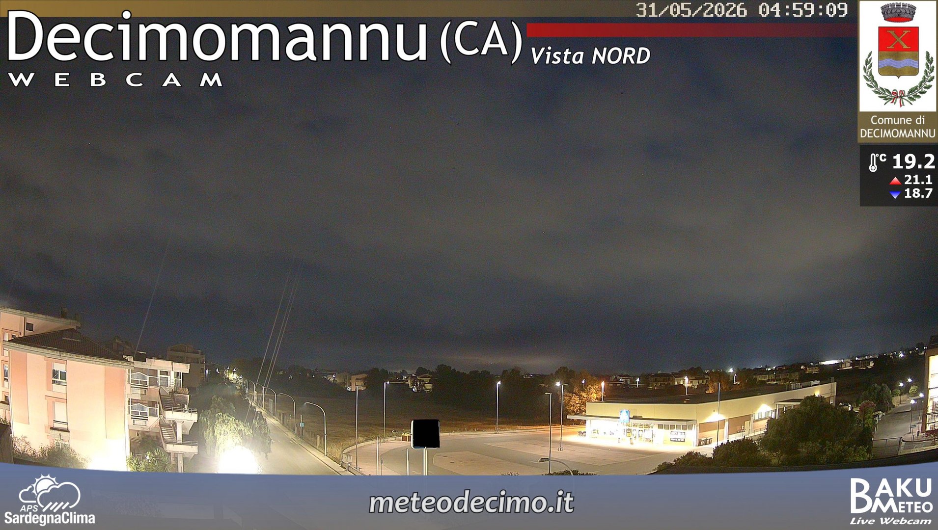 time-lapse frame, Decimomannu Nord webcam