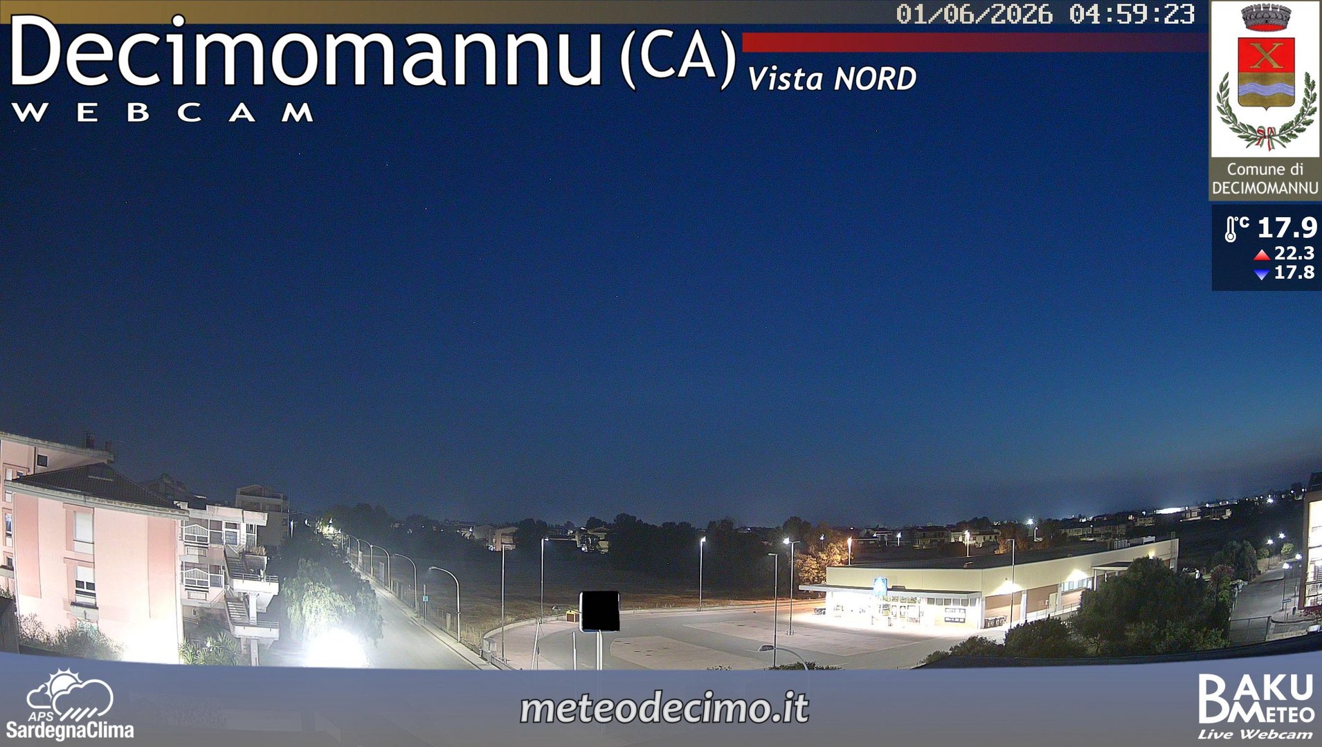 time-lapse frame, Decimomannu Nord webcam