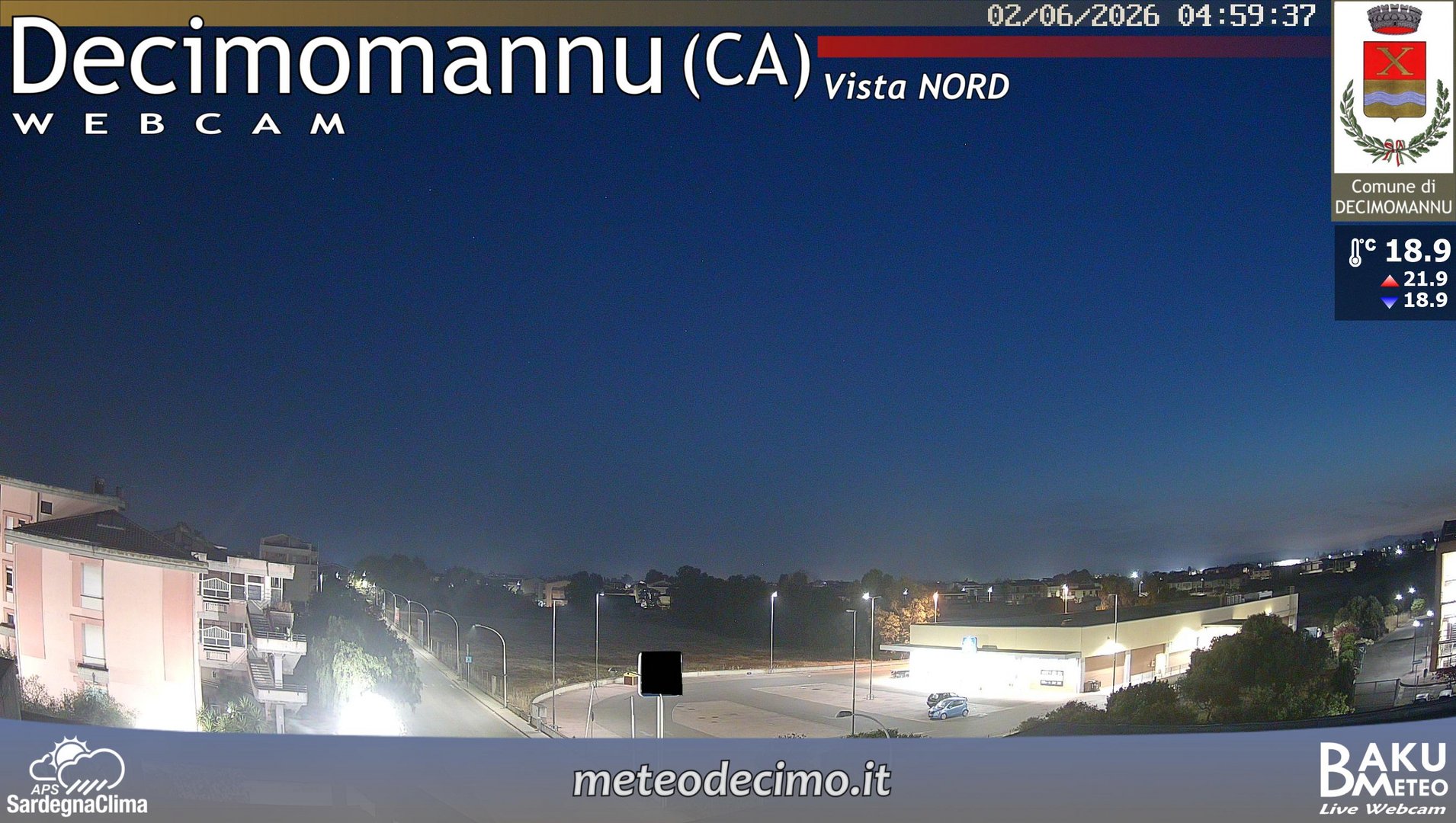 time-lapse frame, Decimomannu Nord webcam