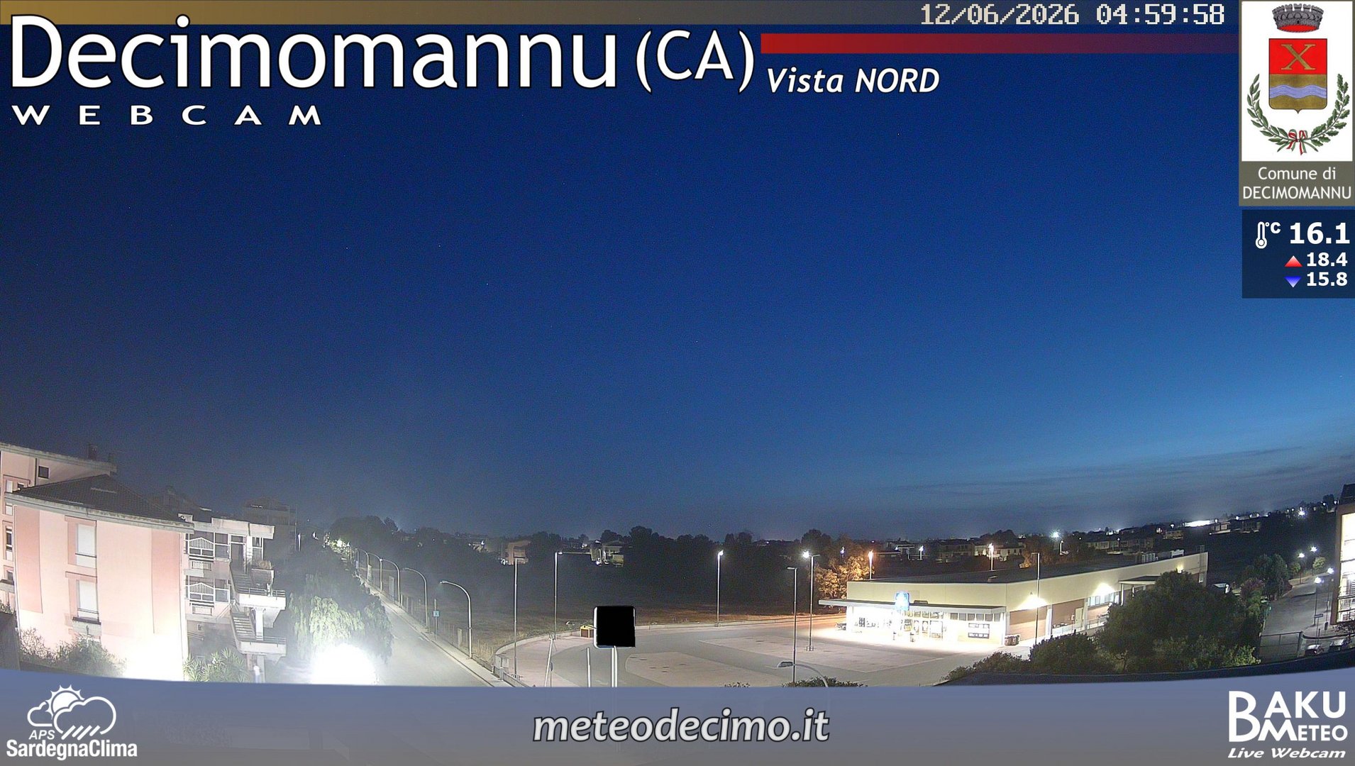time-lapse frame, Decimomannu Nord webcam