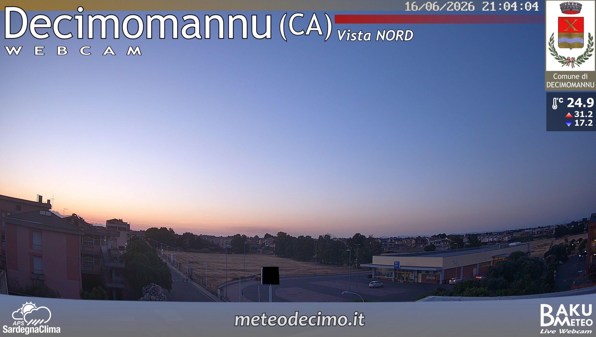 time-lapse frame, Decimomannu Nord webcam