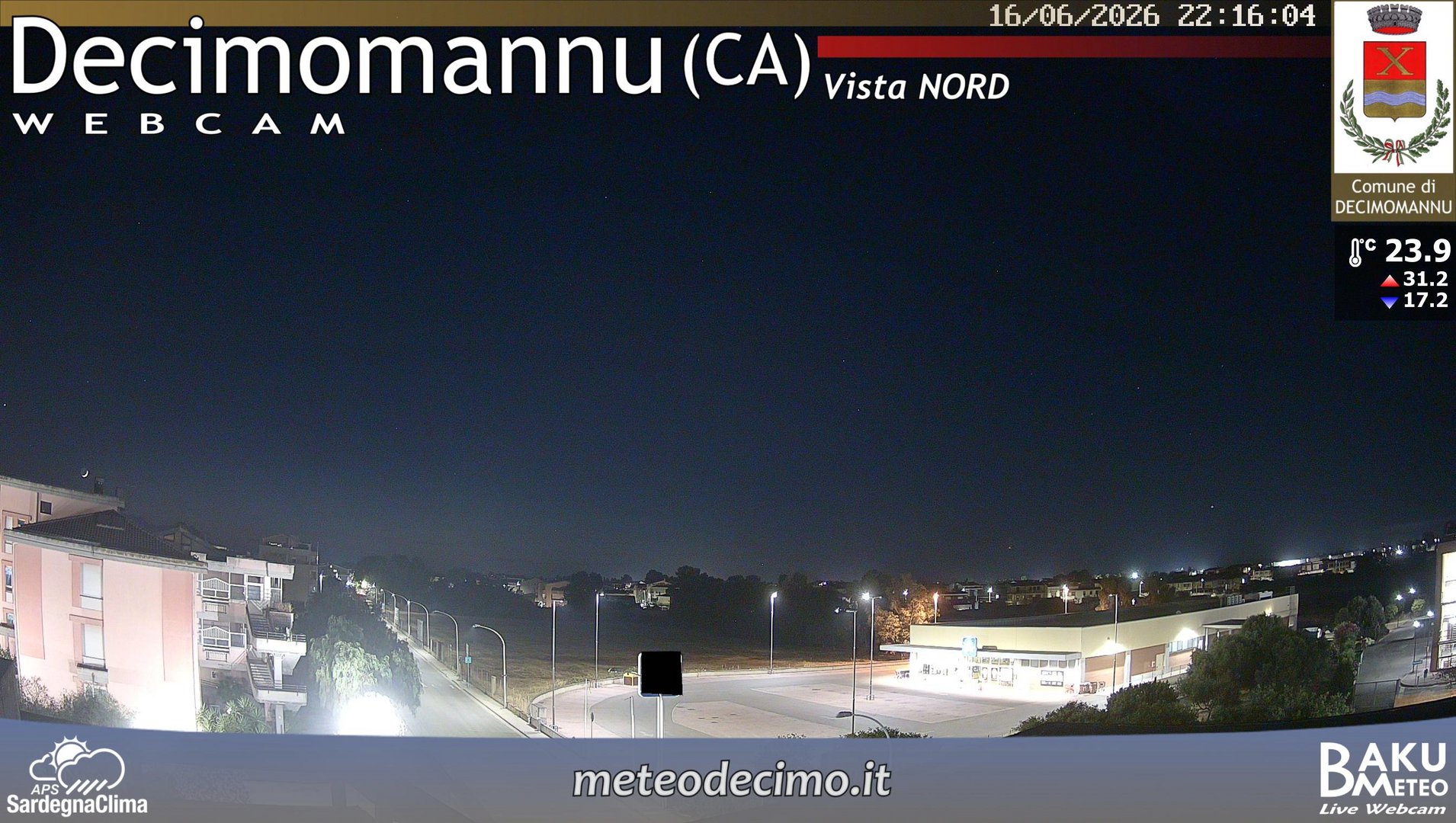 time-lapse frame, Decimomannu Nord webcam