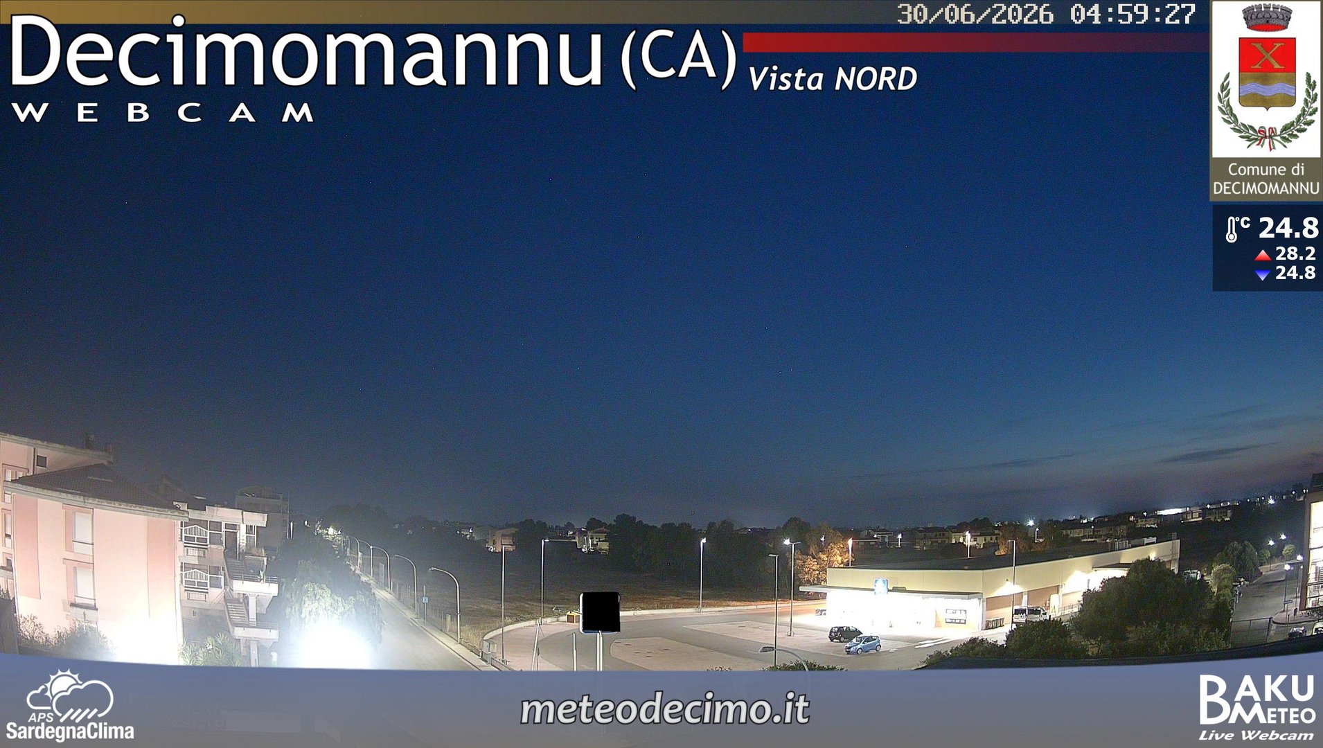 time-lapse frame, Decimomannu Nord webcam