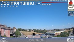 view from Decimomannu Nord on 2026-07-04