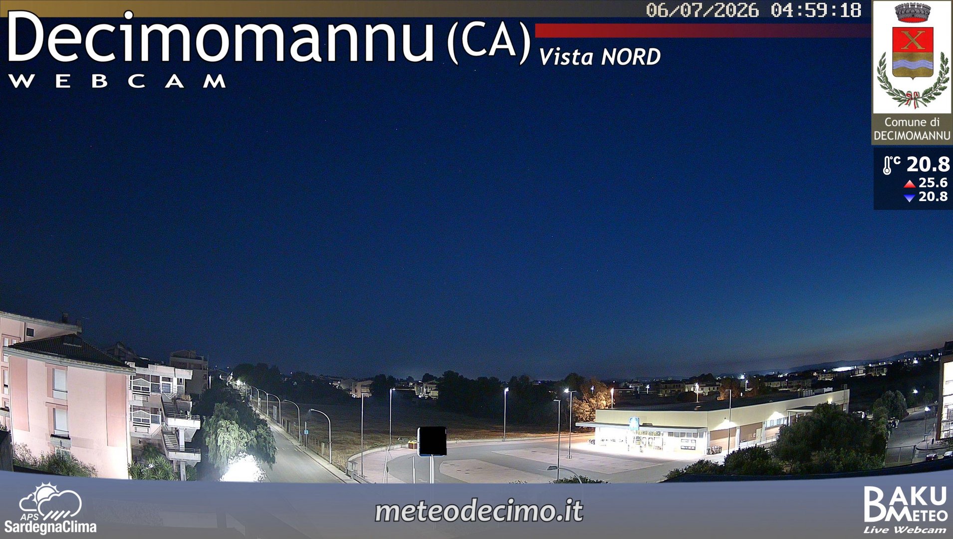 time-lapse frame, Decimomannu Nord webcam