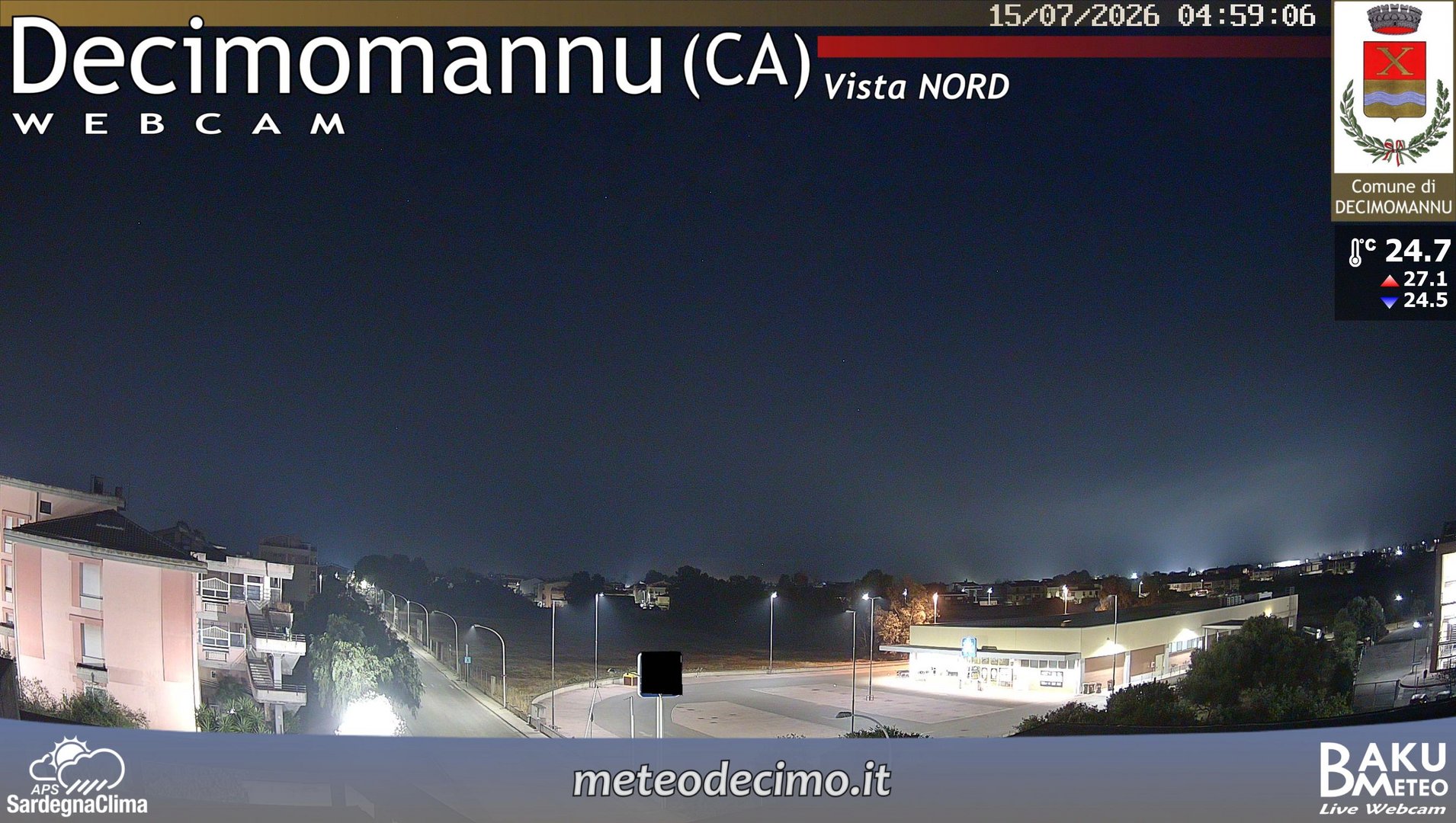 time-lapse frame, Decimomannu Nord webcam