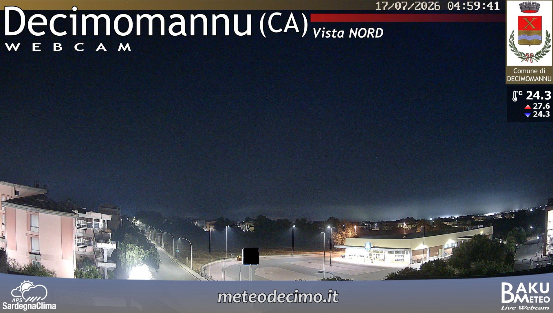 time-lapse frame, Decimomannu Nord webcam