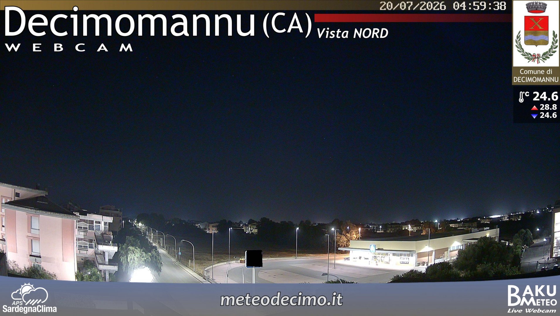time-lapse frame, Decimomannu Nord webcam