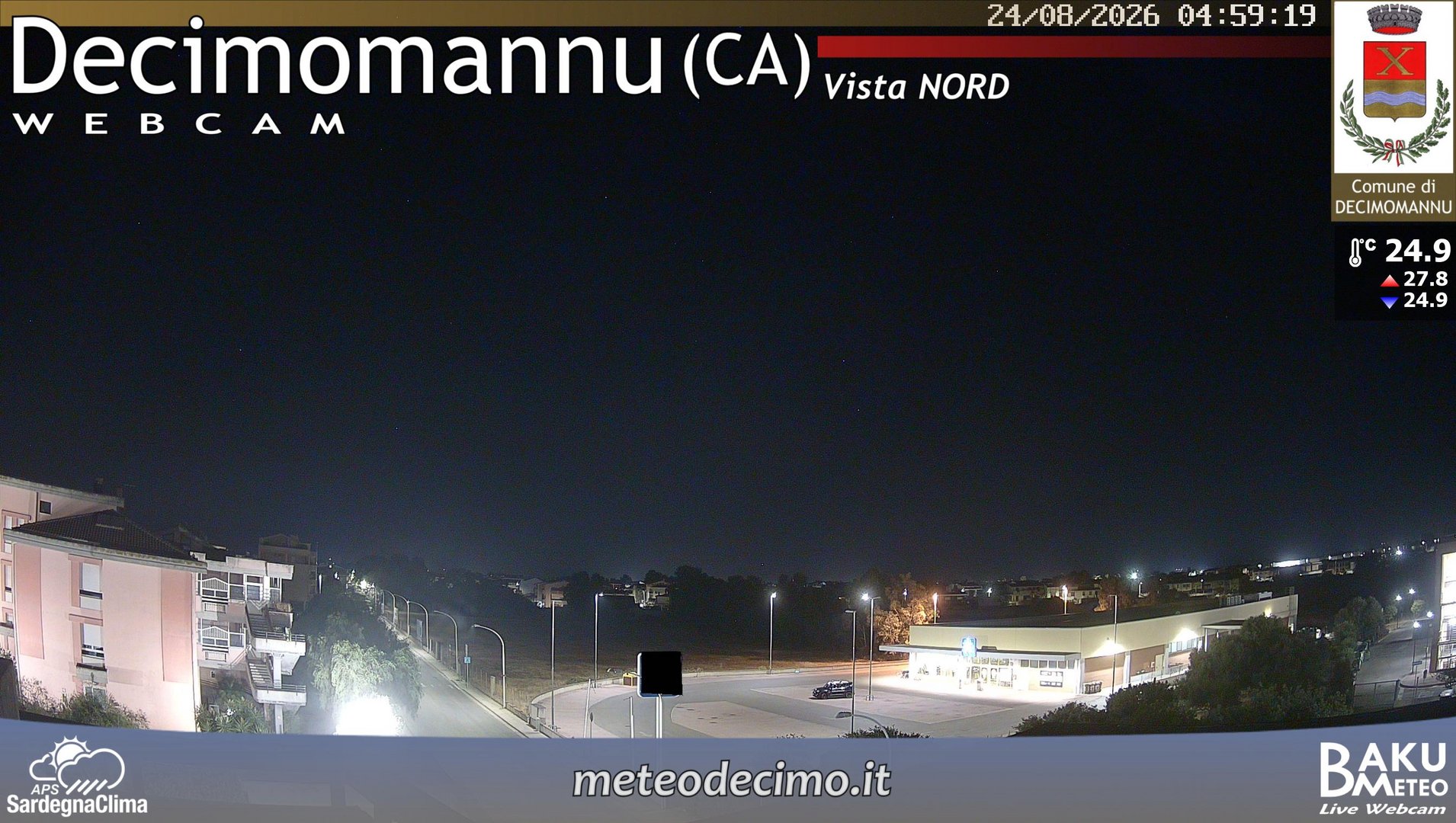 time-lapse frame, Decimomannu Nord webcam