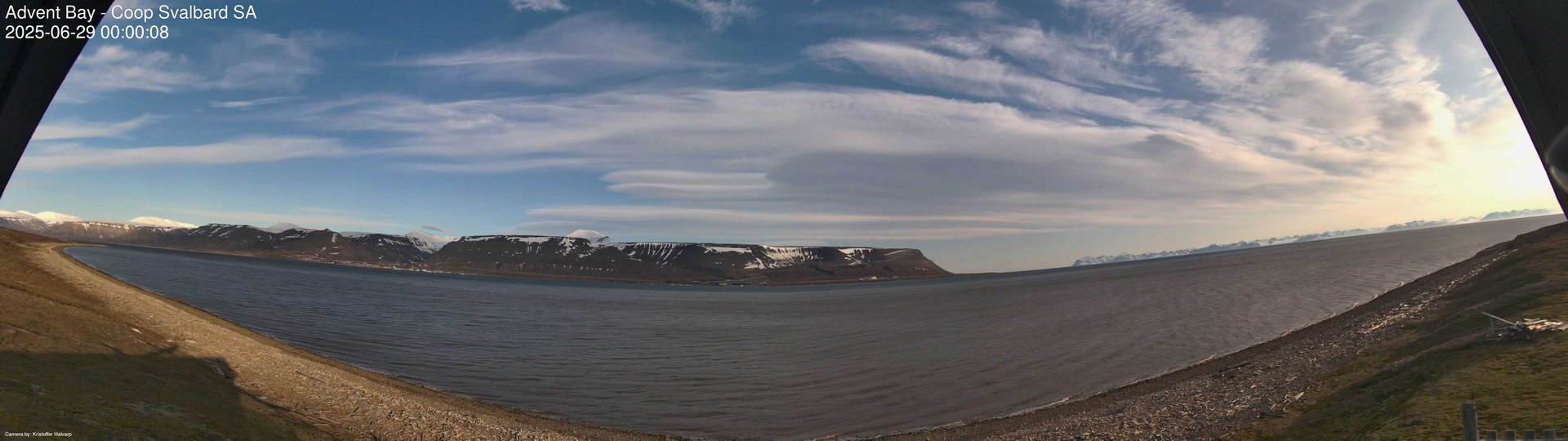 time-lapse frame, Advent Bay webcam