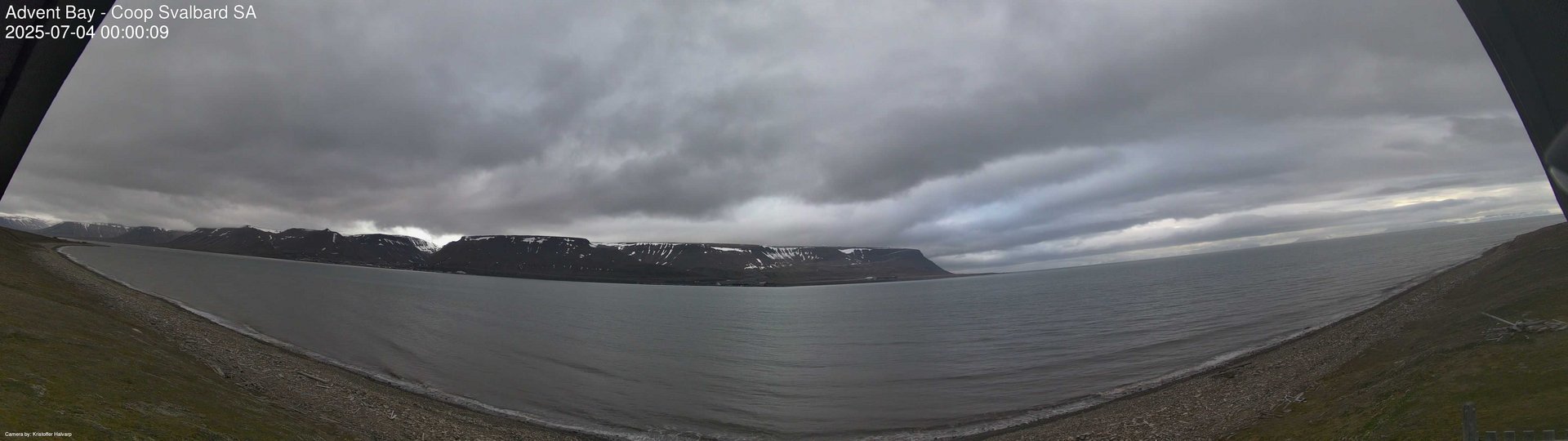 time-lapse frame, Advent Bay webcam