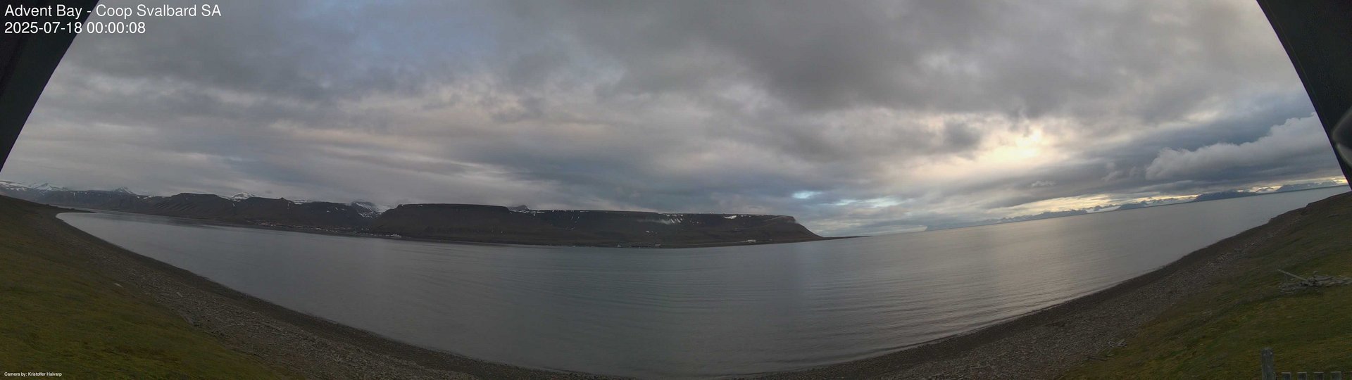 time-lapse frame, Advent Bay webcam