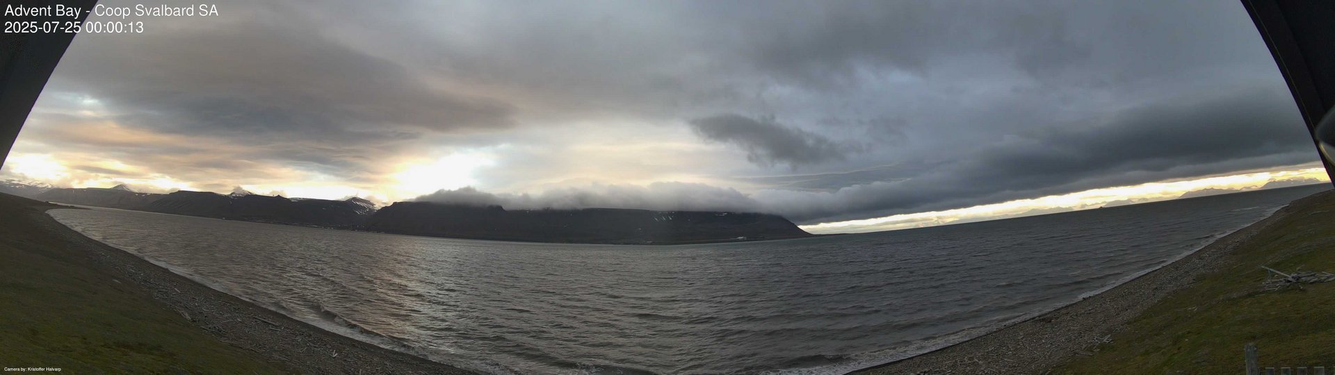 time-lapse frame, Advent Bay webcam