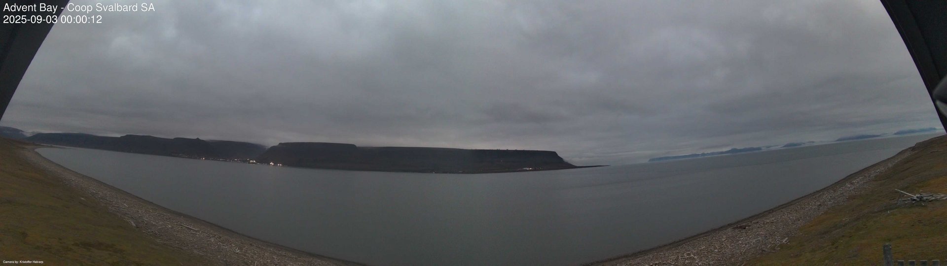 time-lapse frame, Advent Bay webcam