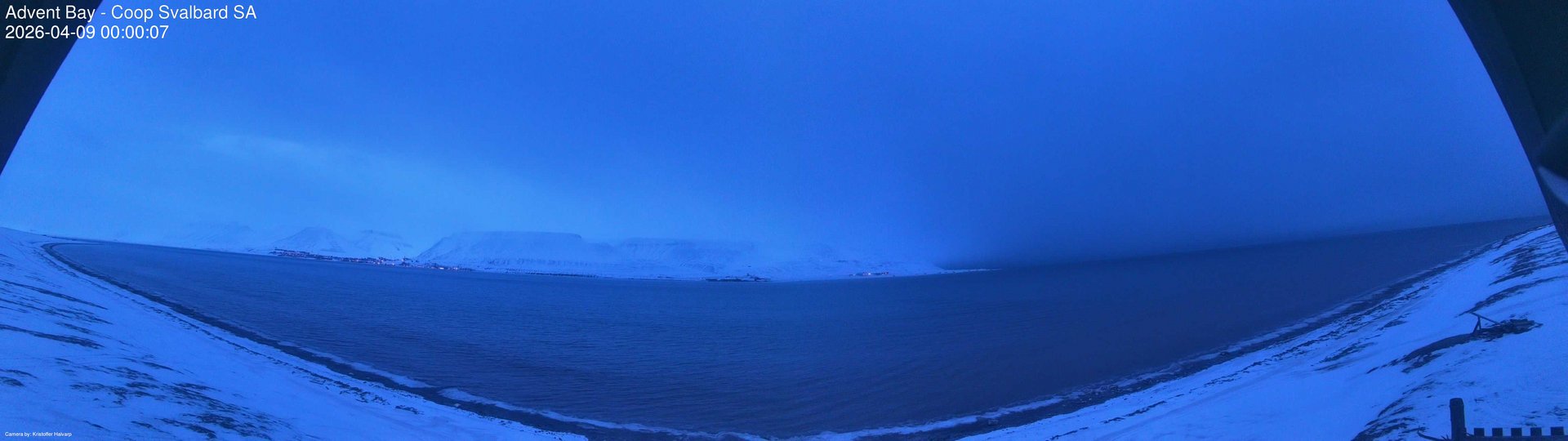 time-lapse frame, Advent Bay webcam