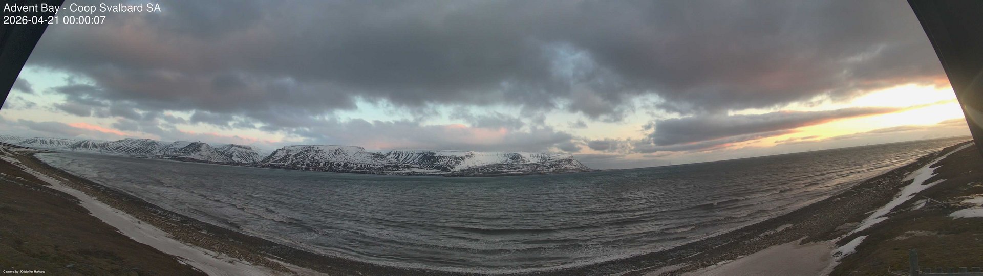 time-lapse frame, Advent Bay webcam