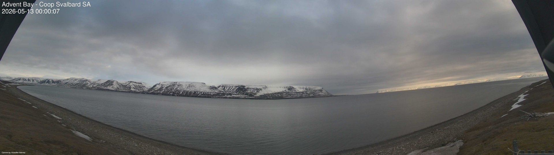 time-lapse frame, Advent Bay webcam