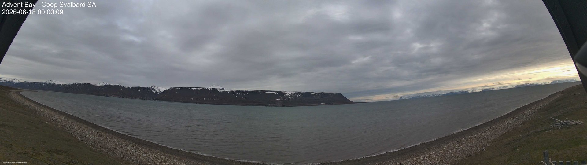 time-lapse frame, Advent Bay webcam
