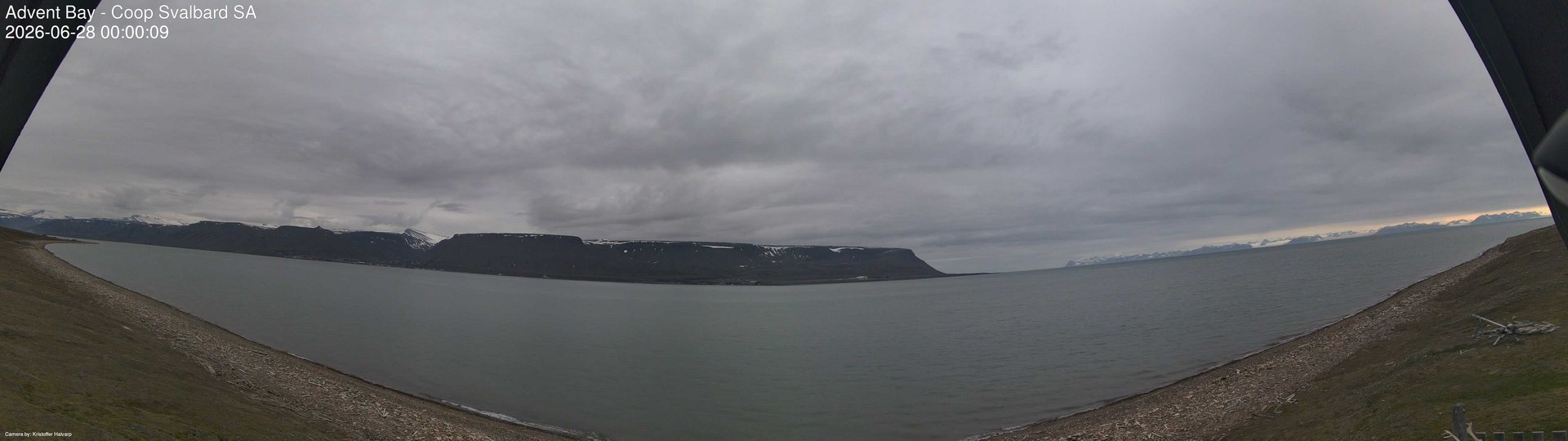 time-lapse frame, Advent Bay webcam