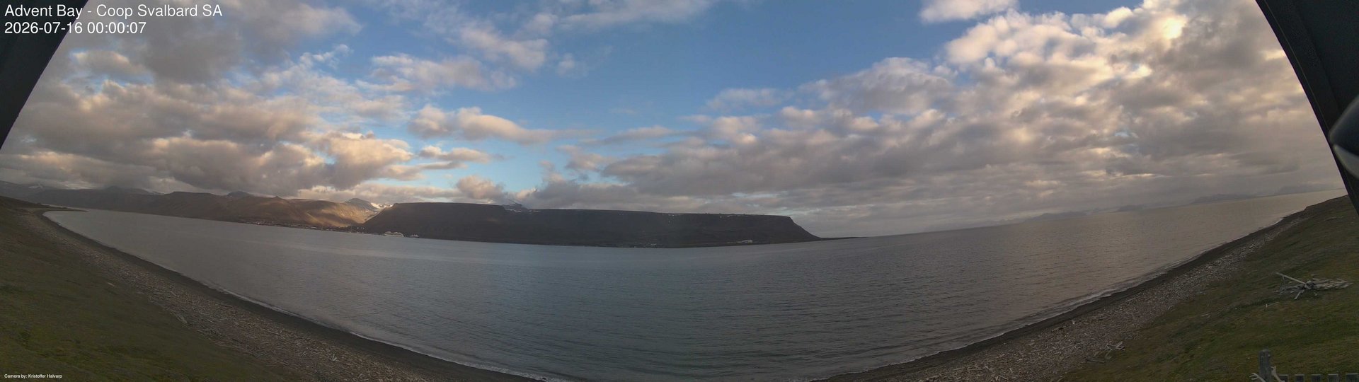 time-lapse frame, Advent Bay webcam