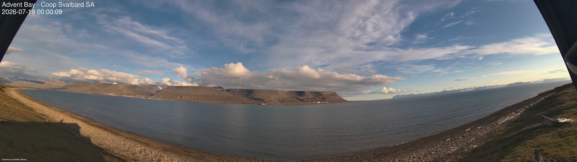 time-lapse frame, Advent Bay webcam