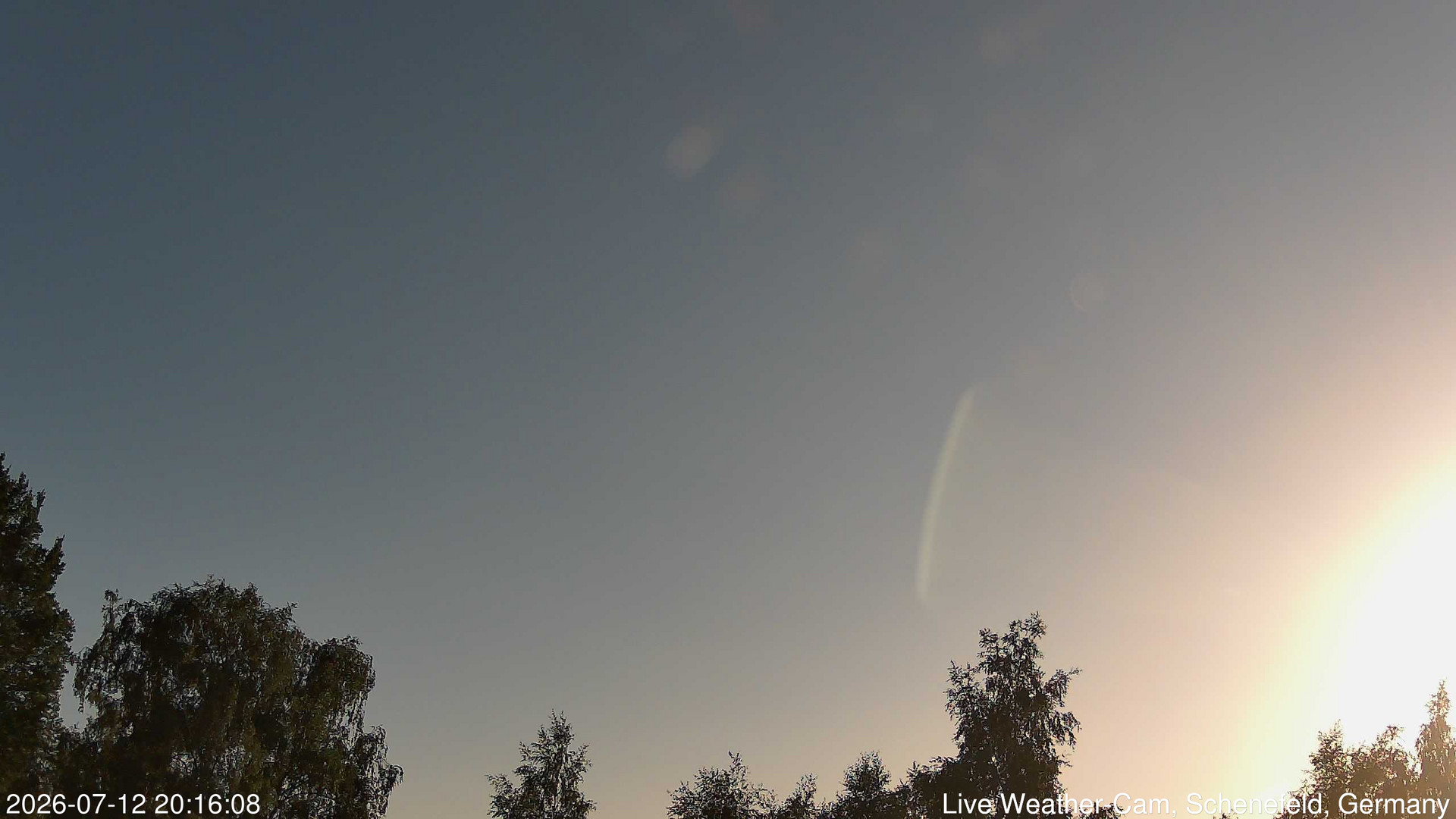 time-lapse frame, 2026-07-12 20:16-22:46 webcam