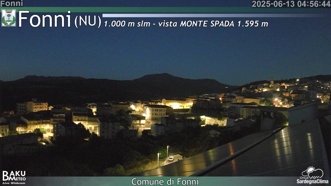 time-lapse frame, Fonni webcam