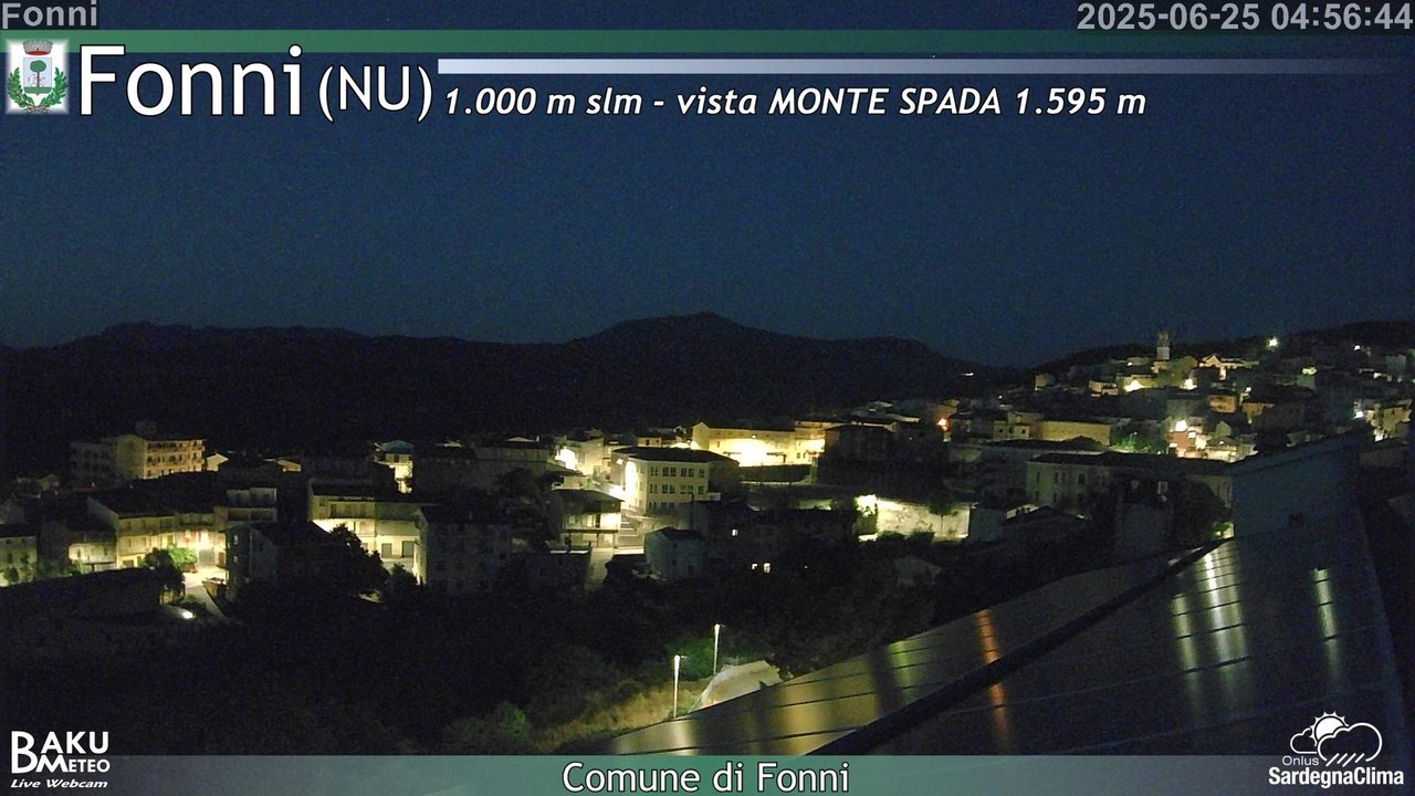 time-lapse frame, Fonni webcam