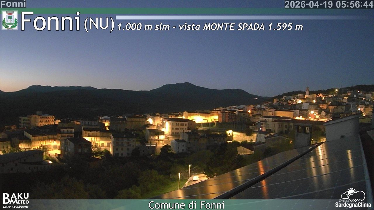 time-lapse frame, Fonni webcam