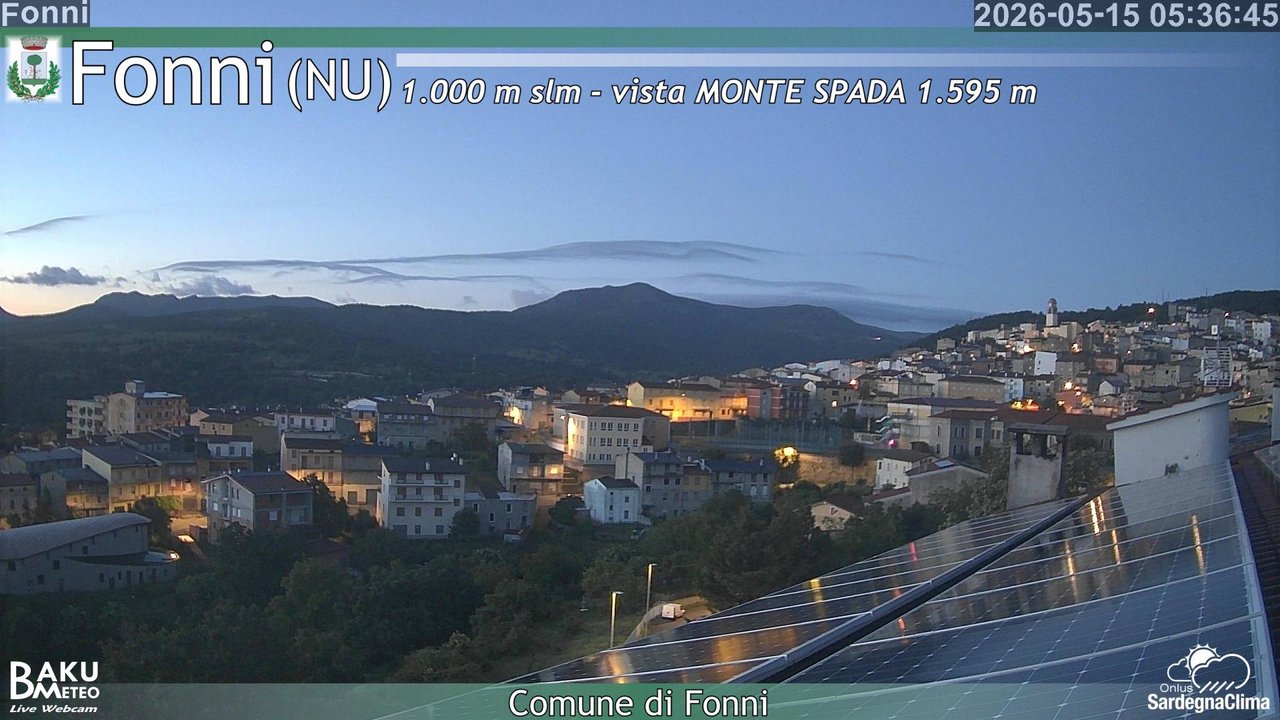time-lapse frame, Fonni webcam