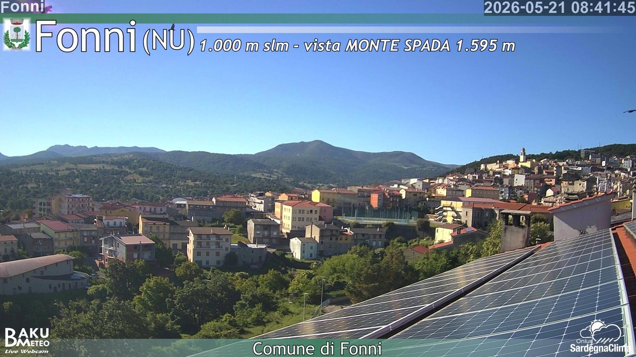 time-lapse frame, Fonni webcam