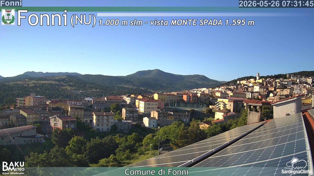 time-lapse frame, Fonni webcam
