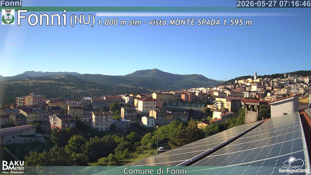time-lapse frame, Fonni webcam