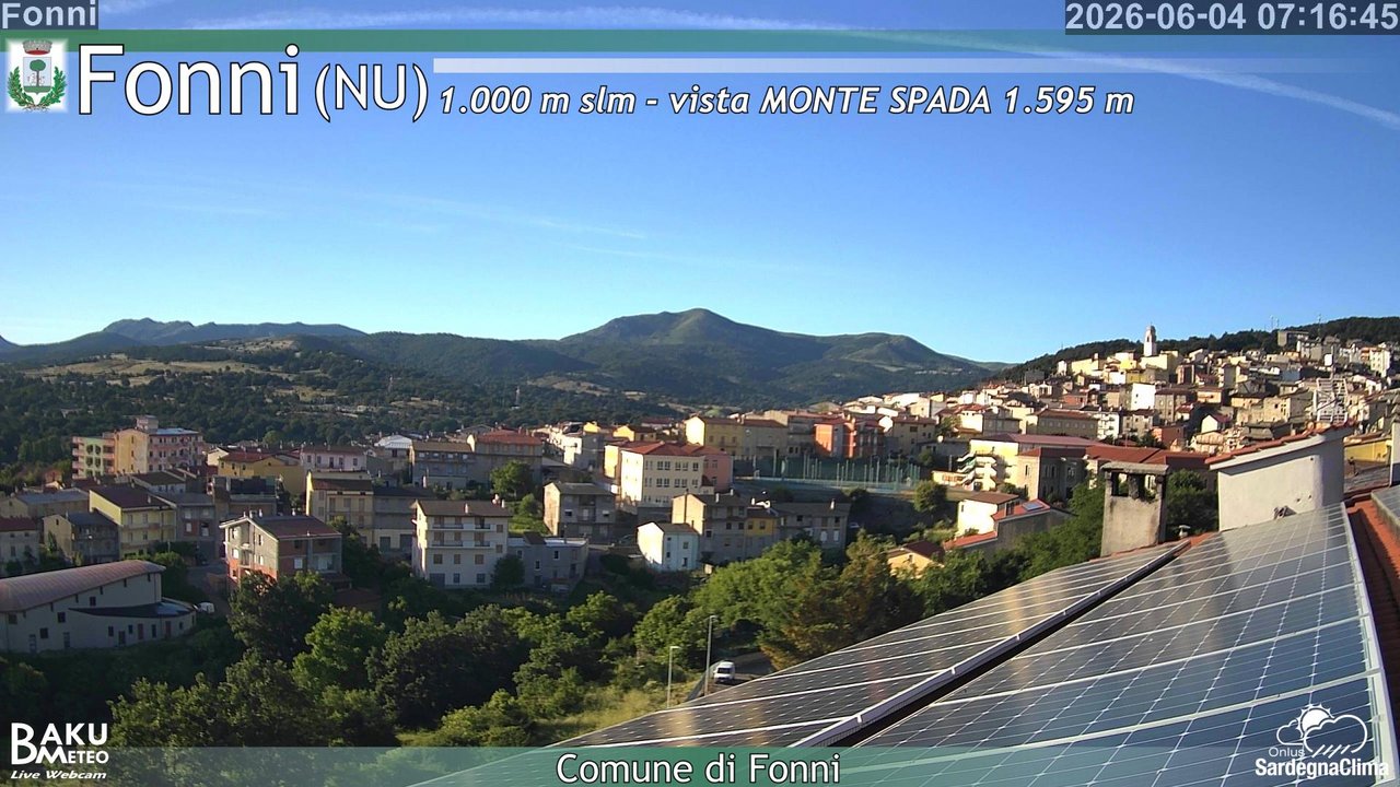 time-lapse frame, Fonni webcam